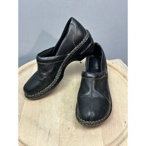 Magellan Outdoors Liesel Black Leather Shoes Womens Size 11 Clogs‎ 152951